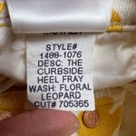 MOTHER The Curbside Heel Fray Yellow Floral Leopard Button Fly High Rise Size 25 Photo 8