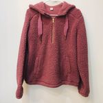 Old Navy  half zip womens sherpa purple hooded sz Medium Photo 6
