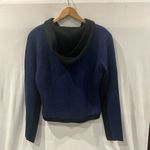 Nils Skiwear Sweater Womens Medium Wool Embroidered Hooded Shoulder Pads Blue Photo 4