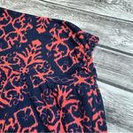 Joe Benbasset Women's A-Line Maxi Skirt Navy Blue Coral Pink M Med Medium Flowy Photo 4