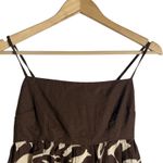 Abercrombie & Fitch  Tie Back Brown Babydoll Linen Maxi Dress Small Petite Photo 5