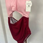 East Elegant Maternity One Piece Swimsuit Cutout NWT Red Size M Photo 2