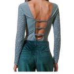 Urban Outfitters Out From Under Bodysuit M Lace Mesh Dark Romantic Feminine NEW Photo 4