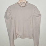 Free People thin beige long sleeve puff blouse ( M ) Photo 0