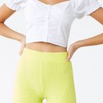 Forever 21 Yellow Neon Ribbed Biker Shorts Photo 0