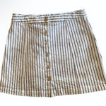 Altar'd State Altar’d State White/Black Stripe Denim Skirt Size Large Photo 0