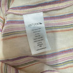 Untuckit For Her Shirt Linen blend tie back Issa sz 6/S striped short sleeves Pink Photo 5