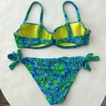 Calzedonia  COBEY Bikini Paisley Blue and Green Sz Small Photo 2