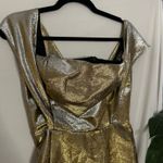 Sandro  Palacia Off The Shoulder Mini Dress Metallic Gold Size L Photo 9