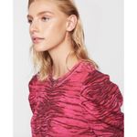 Pam & Gela Revolve  Pink Tiger Print Sweatshirt Sz P Photo 6