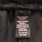 Victoria's Secret Victoria’s Secret Women’s Black Velour Rhinestone Sides Jogger Sweatpants Photo 9
