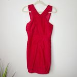 Cynthia Steffe  Red Sleeveless Criss Cross Swirl Textured Sheath Mini‎ Dress SZ 6 Photo 1