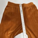 BP Womens Ribbed Velour Pants XS Wide Leg Crop Stretch Orange-Brown Y2K 70s Boho Photo 4