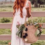 Farm Rio  Isolde White Eyelet Ruffle Midi Dress Photo 0