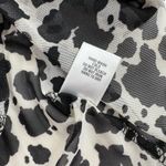 Altar'd State  Sheer Black and White cow print mesh top mock neck Size S layer Photo 7