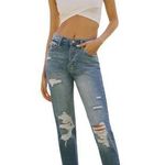 KanCan Kerrigan Busted Knee Mom Jeans Size 25 Photo 0