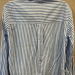 BeachLunchLounge Blue and White Striped Button-Up Shirt Photo 4
