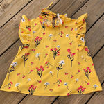 True Destiny  Yellow & Red Floral Top Large Photo 0