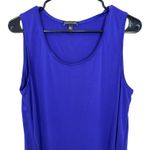 Eileen Fisher  Size Large Royal Blue Indigo 100% Silk Tank Top Classic Photo 1