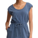 Z Supply  Dress Women Small‎ Blue Dayshift Jersey Denim Mini Athleisure Gorpcore Photo 0