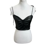 superdown Cameron Tie Strap Crop Top Women’s Size Small Black Cami Revolve Photo 1