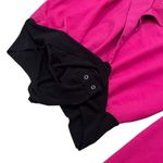 Bar III NEW  Pink and Black Long Sleeve Collared Bodysuit Party Career Chic S Photo 4