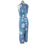 Loft Ann Taylor  Blue Paisley Print Sleeveless Wide Leg Romper Jumpsuit Size S Photo 4