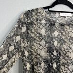 WAYF NWOT  Snakeskin Print Mesh Tiered Skater Dress Long Sleeve Layered Small‎ Photo 5