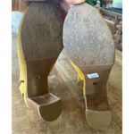 Brenda Zaro Shoes Womens Sz EU 35.5 mustard Leather Suede Slingback Heels Yellow Photo 8