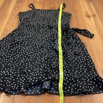 SheIn Polka Dot Black White Wrap Skirt Cami Mini Dress Smocked Back Photo 4