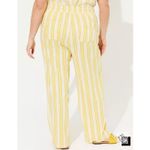 Torrid  Pull On Wide Leg Striped Linen Blend Pants Women 1R XL Yellow White Beach Photo 11