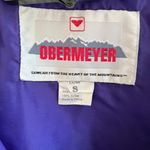 Obermeyer Purple Black Striped Popover Ski Pullover Coat with Pockets, Size S Photo 7