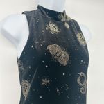 Ecote  UO Womens Black Velvet Celestial Moon Sun Stars Zodiac Print Dress Size S Photo 4