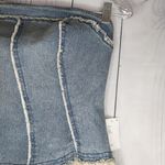 Urban Outfitters Kimchi Blur  Denim And Lace Coquette Ruffle Tube Top Size L NWT Photo 1