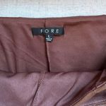 Floral Leather Skort Brown Size L Photo 3