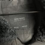 ZARA Basic Puffer Jacket Women’s Small Black Hooded Quilted Winter Y2K Outerwear Photo 2