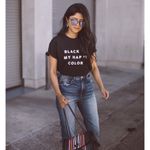 VICI  Black is my Happy Color Graphic Tee Photo 5