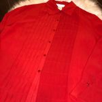 Jordan vintage red pleated front button down LG Photo 1
