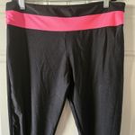 Wild Punch Black Pink Yoga Pants Size XL Stretchy Activewear Leggings Capri 3/4 Photo 2