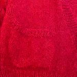 VTG Mohair Hand Knitted Postbox Red Cardigan w pockets Jennifer Reed Medium Photo 1