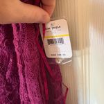 Free People  Dhaloa Magenta Lace Mini Dress Photo 3