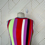 Diane Von Furstenberg  Carolina Block-Stripe Knit Tank‎ Top Light Cerise Size XS Photo 6