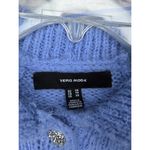 Vero Moda Mabel knit polo sweater blouse XS women's blue soft fuzzy fall winter Photo 8