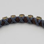 Boho Leather Bracelet Purple Gemstone Cord Wrap Rhinestone Brown Stone Photo 10