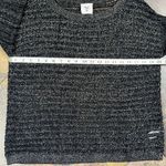 Mac + Jac Striped Metallic Sweater XL Black Photo 6