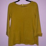 Cynthia Rowley M Sweater Mustard Yellow 3/4 Sleeve Photo 0