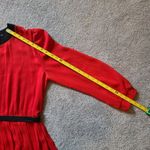 Leslie Pomer Vintage Long Maxi Dress Pleated Skirt Long Sleeve Made in USA Red Size undefined Photo 12