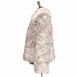 Vintage 80s Rabbit Fur Fox Tail Short Jacket Coat Made in Hong Kong Size Medium Gray Photo 1