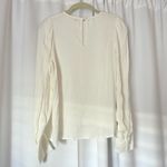 Wilfred Cream White Plain Keyhole Blouse Size Small Photo 1