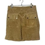 Mango Camel Brown Leather Retro Mini Skirt M Photo 0